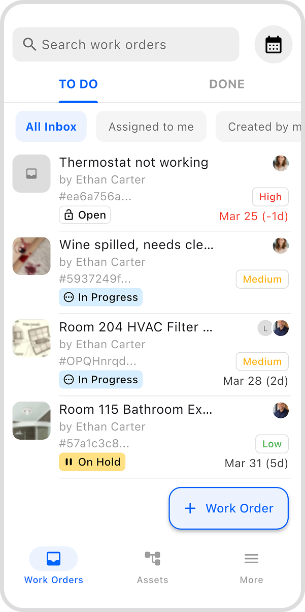 Work orders screenshot 1